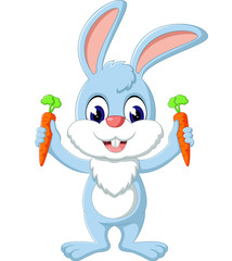 Canvas Print - illustration of cute rabbit cartoon