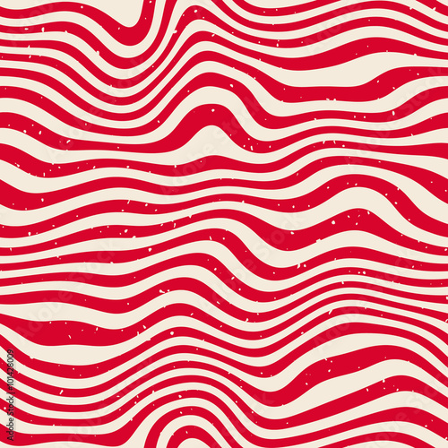 Dekoracja na wymiar  wektor-bezszwowe-czerwone-biale-faliste-linie-znieksztalcone-retro-wzor