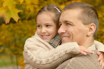 Sticker - Father with daughter in  park