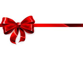 Sticker - Red Bow Gift Background