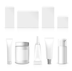 Wall Mural - Realistic vector Tubes, Jar And Package.