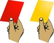 Soccer red and yellow card