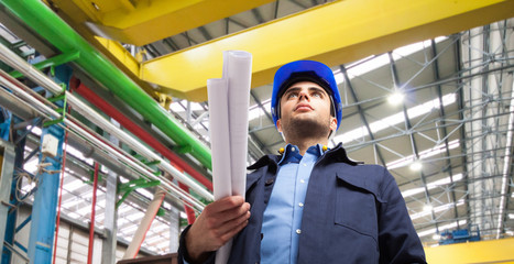 Portrait of a worker in a factory