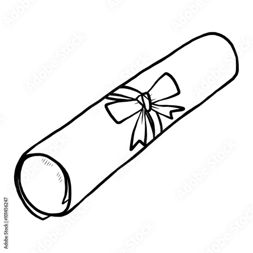 Scroll Of Paper Cartoon Vector And Illustration Black And White Hand Drawn Sketch Style Isolated On White Background Buy This Stock Vector And Explore Similar Vectors At Adobe Stock Adobe Stock