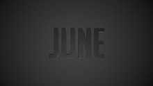 June Metallic Text For Calendar Background