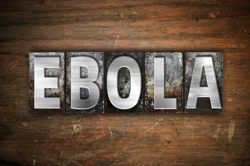 Wall Mural - Ebola Concept Metal Letterpress Type