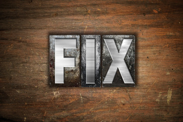 Wall Mural - Fix Concept Metal Letterpress Type