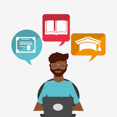 Wall Mural - e-learning concept design 