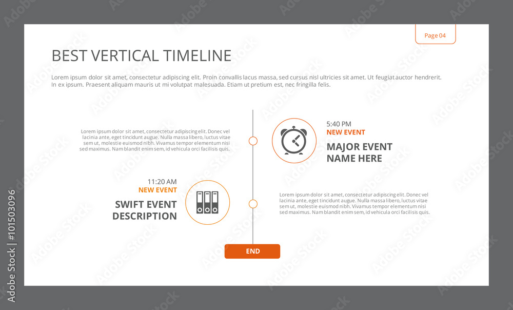 Vertical Timeline Infographic Template Stock Vector | Adobe Stock