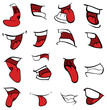 © liusa - A set of mouths cartoon
