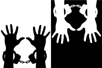 Hands in handcuffs  icon