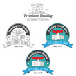 Set of plumbing and heating vintage labels. Outdoor for you comp