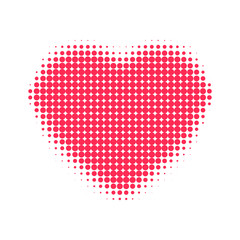 Wall Mural - Halftone pattern heart illustration vector