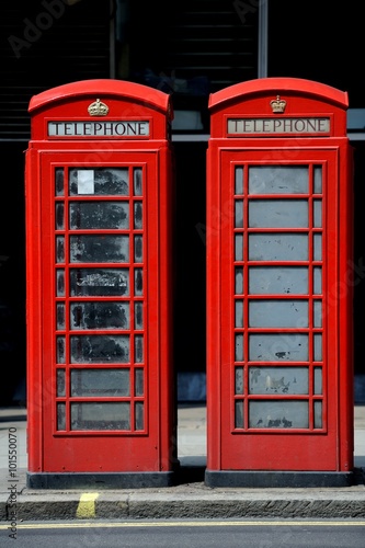 Naklejka - mata magnetyczna na lodówkę LONDON 2013 - Old phone booth