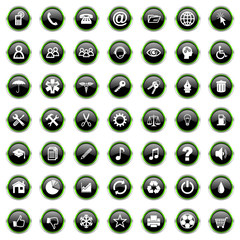 Fototapete - internet vector icons set 