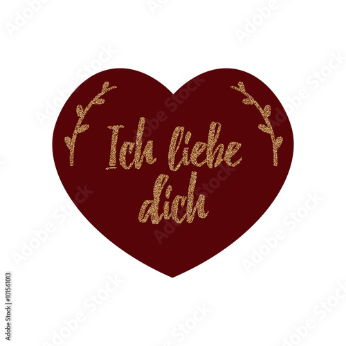 Valentines Day Card With Words I Love You In German Ich Liebe Dich Love Card Buy This Stock Vector And Explore Similar Vectors At Adobe Stock Adobe Stock