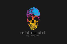 Skull. Rainbow Skull. Skull Logo. Colorful Logo. Creative Skull Logo