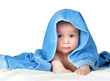 Cute baby in a towel
