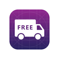 Wall Mural - Free shipping truck icon