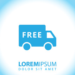 Wall Mural - Free shipping truck icon