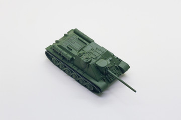 Wall Mural - World war II tank model toy isolate on white background