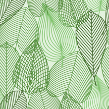 Spring Green Leaves Seamless Pattern