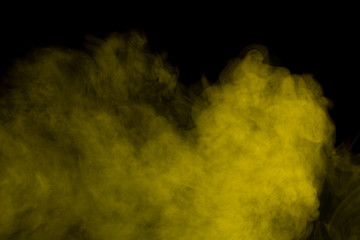 Sticker - Abstract yellow smoke hookah.