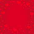 © jitadobestock - Red hearts on red border background - design for  Valentine's Day, Love card, Mother's Day, Weddings