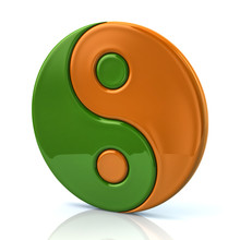 Colorful Ying Yang Symbol Of Harmony And Balance