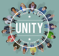 Wall Mural - Unity Teamwork Togetherness Partnership Cooperation Concept