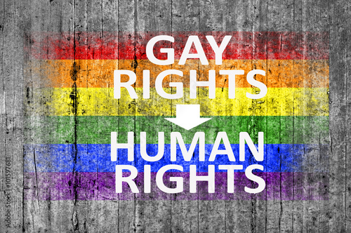Gay Rights Are Human Rights And Lgbt Flag Painted On Background Texture Gray Concrete Buy This Stock Photo And Explore Similar Images At Adobe Stock Adobe Stock