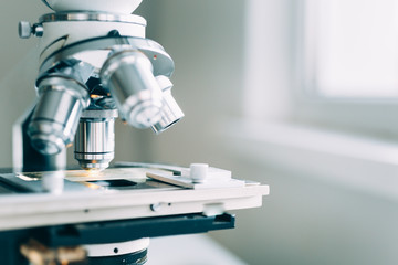 Wall Mural - microscope in laboratory