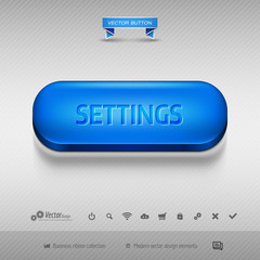 Vector design elements as business web buttons for website or ap