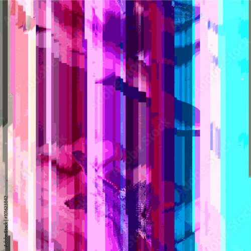 Colored Abstract Glitch Art Design Background Buy This