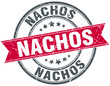 nachos red round grunge vintage ribbon stamp
