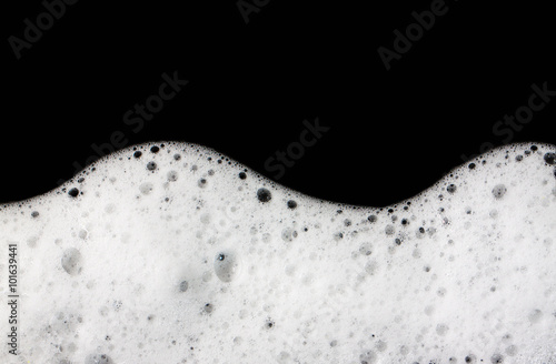 Fotografia, Obraz Foam bubbles abstract black background.