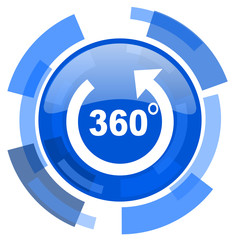 Aufkleber - panorama blue glossy circle modern web icon