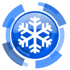 Poster - snow blue glossy circle modern web icon