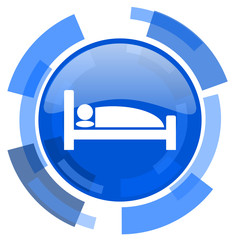 Poster - hotel blue glossy circle modern web icon