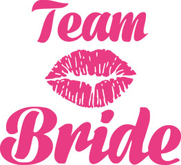 Poster - Team bride with kiss