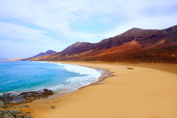 Wall Mural - Cofete Fuerteventura beach at Canary Islands