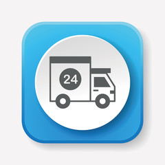 Poster - cargo truck icon