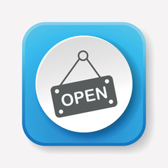 Poster - shop open icon