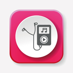 Canvas Print - music player icon