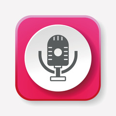 Canvas Print - record microphone icon