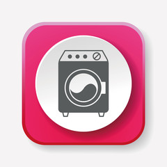 Sticker - washing machine icon