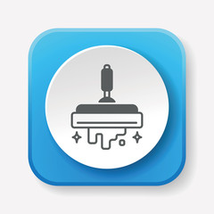 Wall Mural - cleaning brush icon