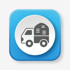 Poster - cargo truck icon