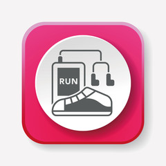 Canvas Print - running shoes icon