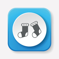 Poster - baby socks icon